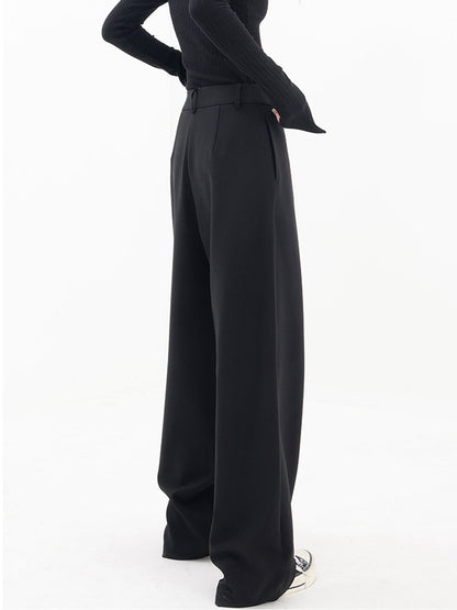 Asymmetrische Layer-Knopf-Weite-Bein-Hose