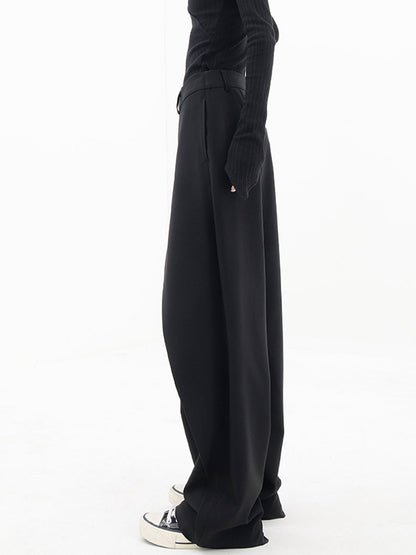 Asymmetrische Layer-Knopf-Weite-Bein-Hose