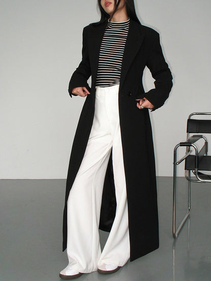 Kragen-Taschen-Blazer-Mantel