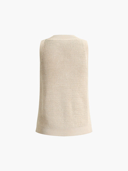 Strick-Tanktop mit Aushöhlung