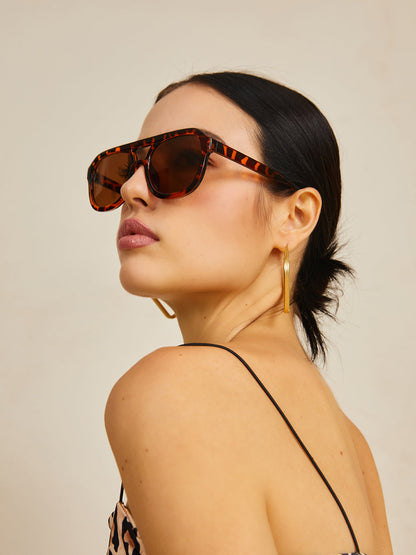 Sonnenbrille mit Leopardenmuster