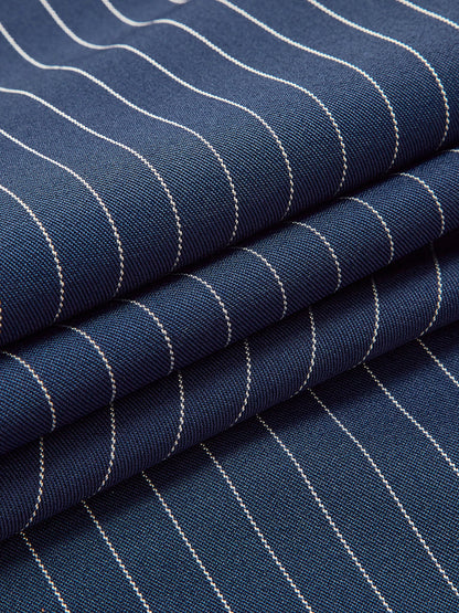 Gestreifte weite Bundfaltenhose