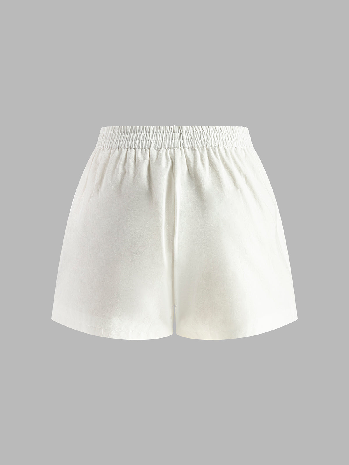 Rückenfreies Neckholder-Top aus Baumwolle & Leinen mit Shorts-Set