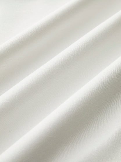Einfarbiges asymmetrisches Hosen-Set mit geradem Bein