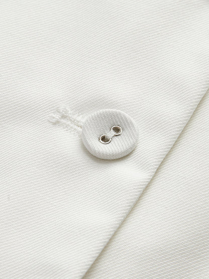 Einfarbiges asymmetrisches Hosen-Set mit geradem Bein