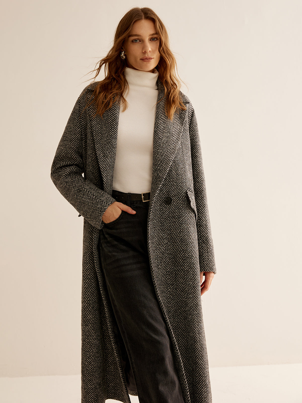 Essentieller Vielseitiger Langer Trenchcoat