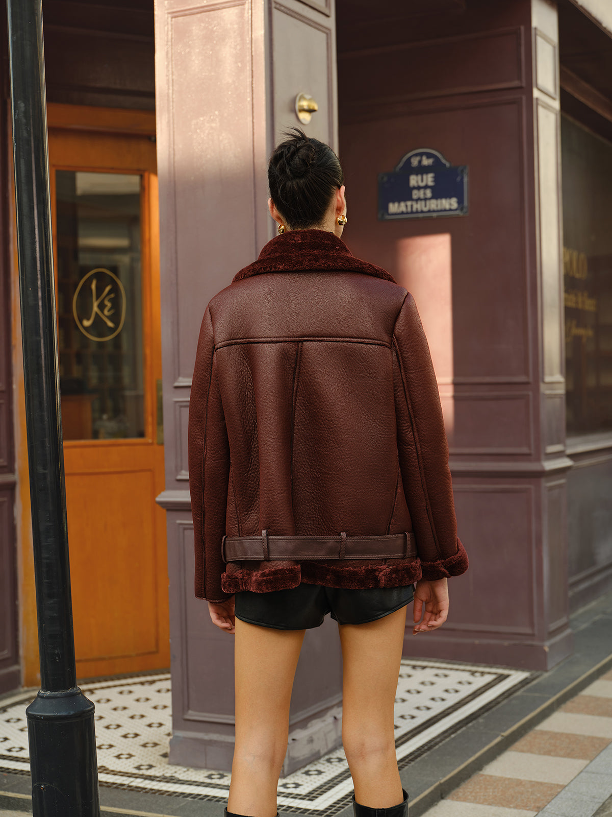 Fleecejacke mit Reißverschluss und Gürtel
