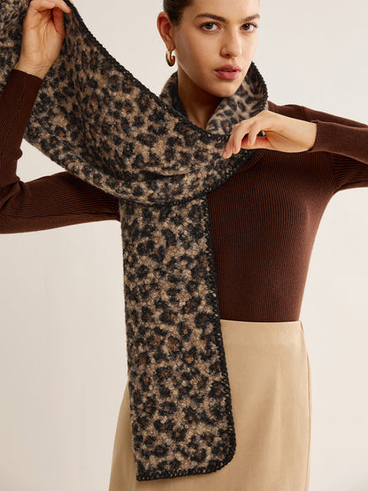 Leopardgemusterter Minky-Schal