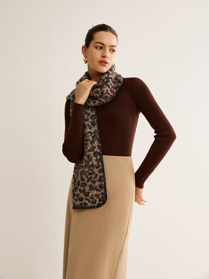 Leopardgemusterter Minky-Schal
