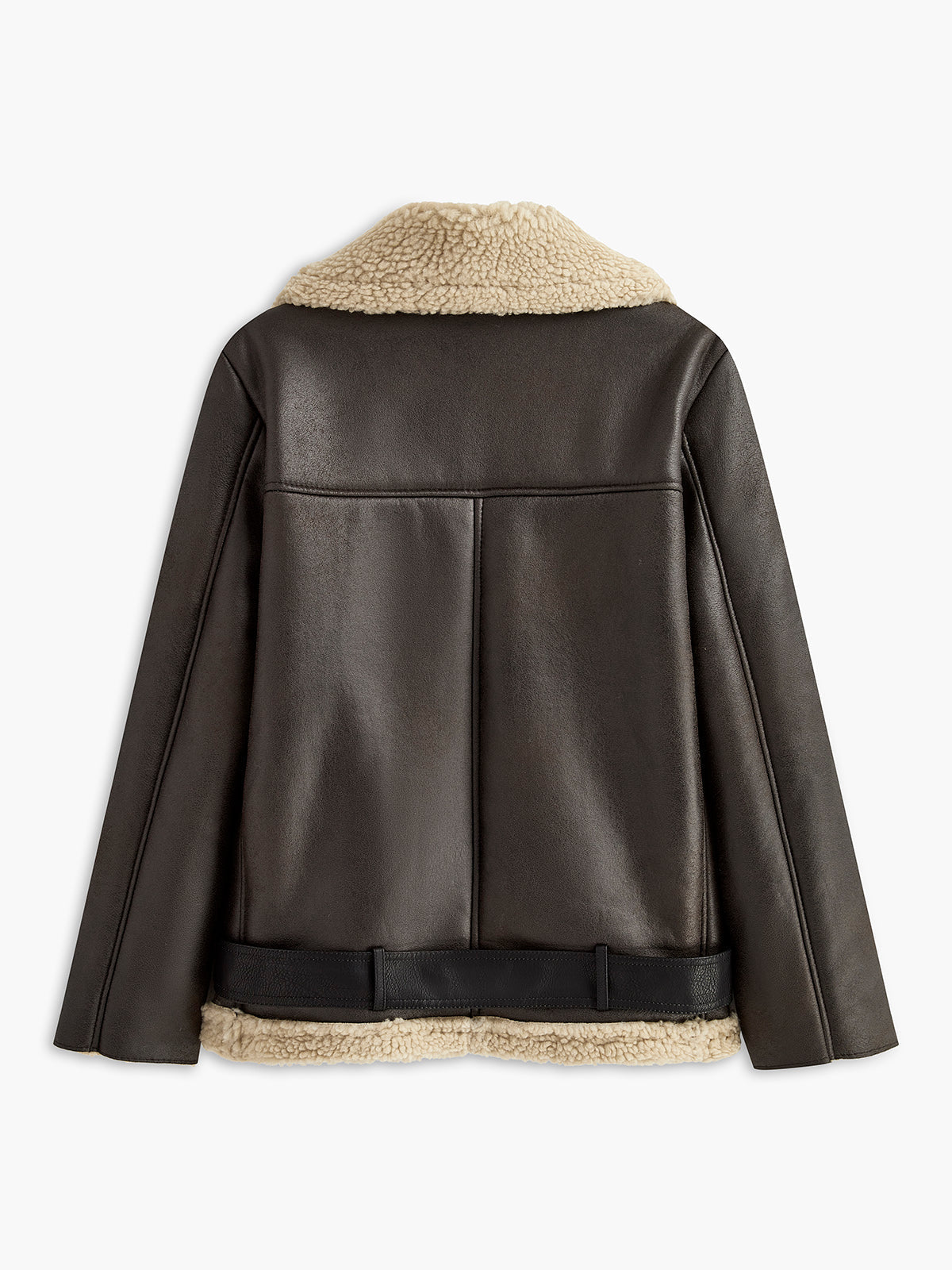 Fleecejacke mit Reißverschluss und Gürtel