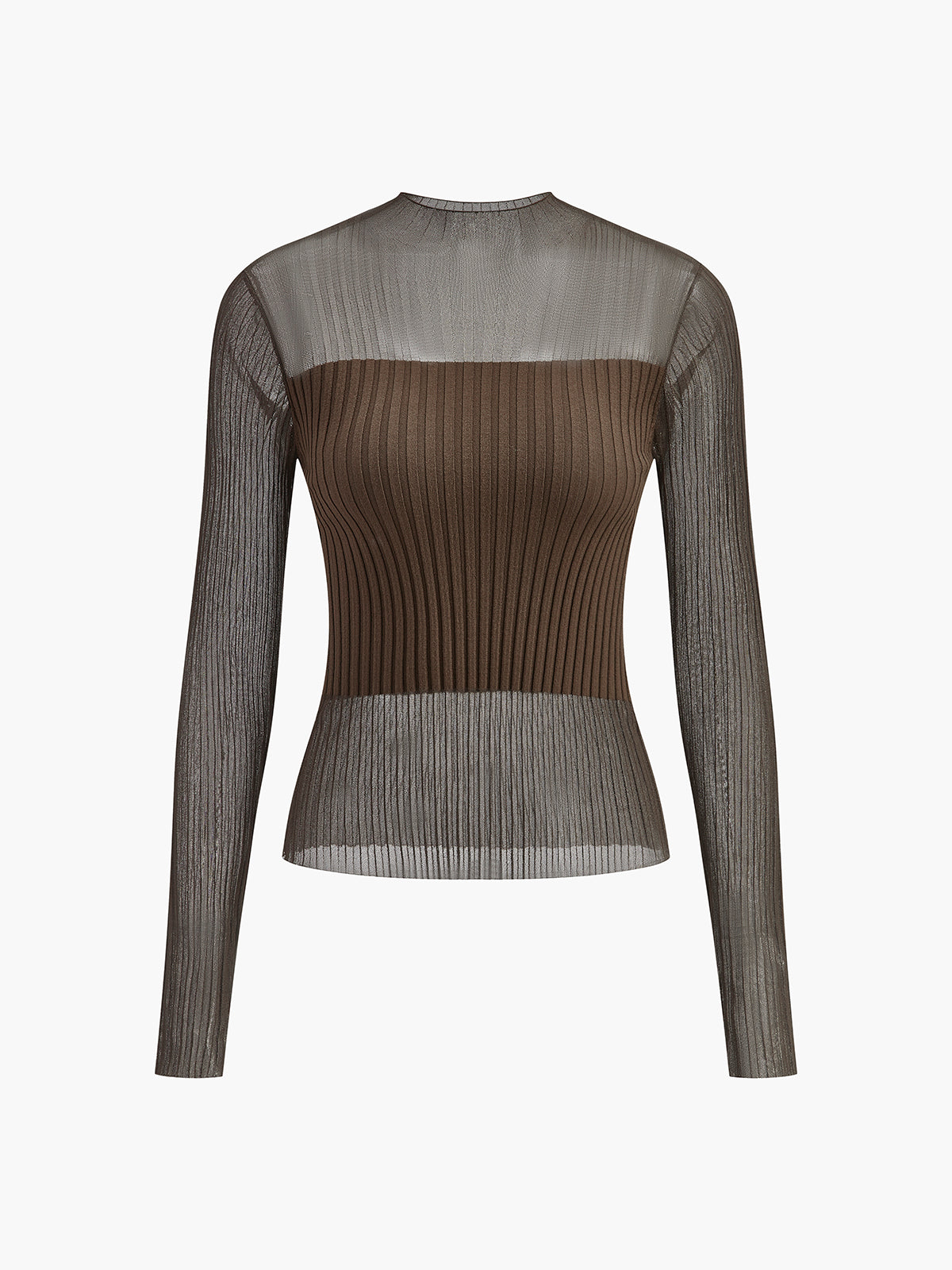 Transparenter Slim-Pullover