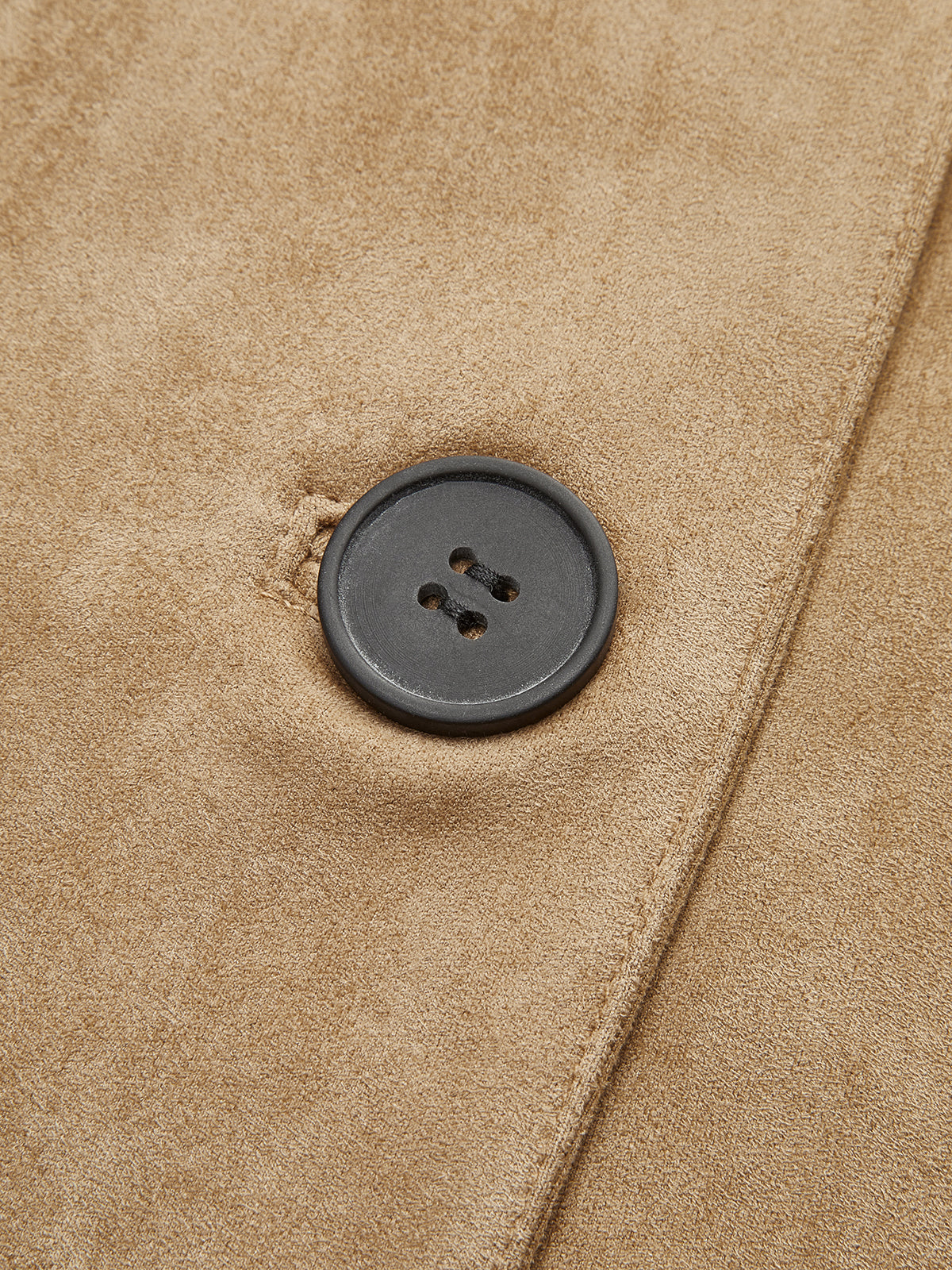 Wildlederimitat-Jacke mit weichem Revers und Knöpfen
