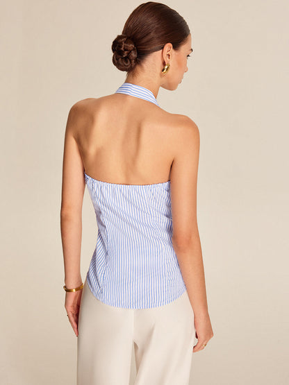 Gestreiftes Neckholder-Bindetop