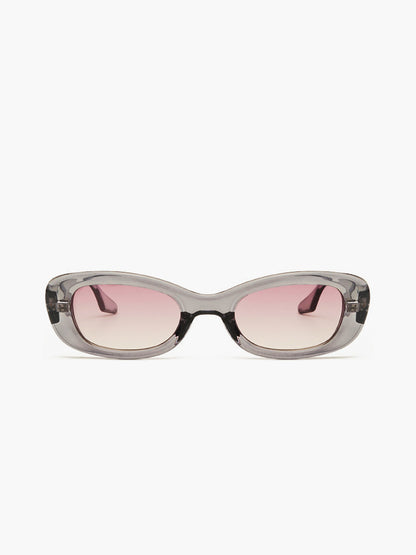 Kristallfarbene Rahmen-Sonnenbrille