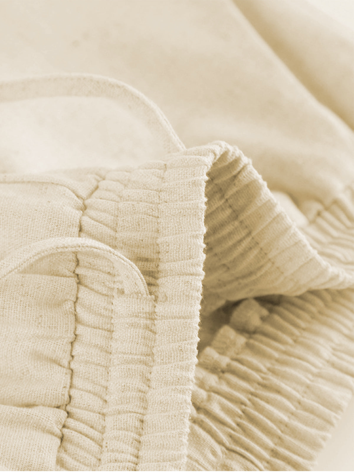 Zweiteiliges Hosen-Set mit weitem Bein aus Leinen