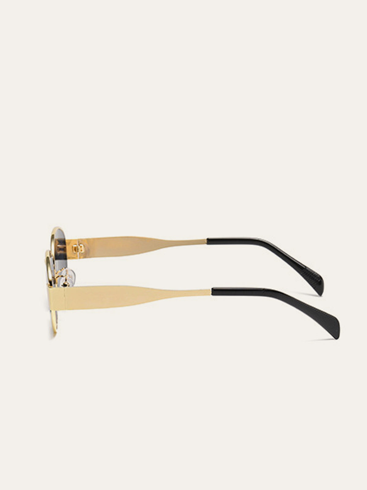 Oval-Sonnenbrille mit Goldrand