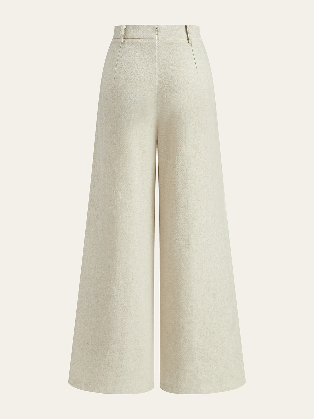 Leinenmischgewebe-Hose mit weitem Bein