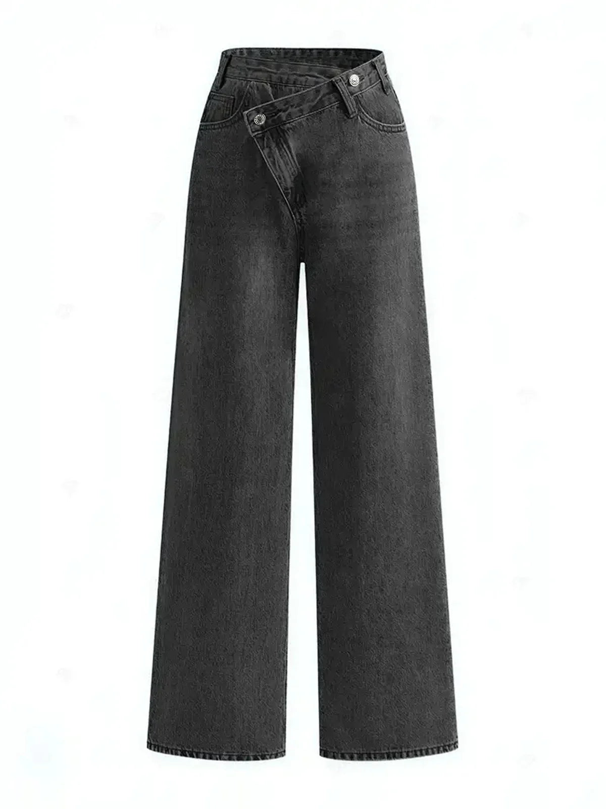 Asymmetrische High-Waist Wide-Leg Jeans