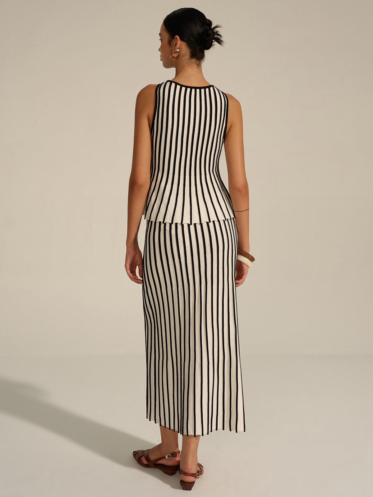 Gestreiftes Strick-Co-Ord-Set