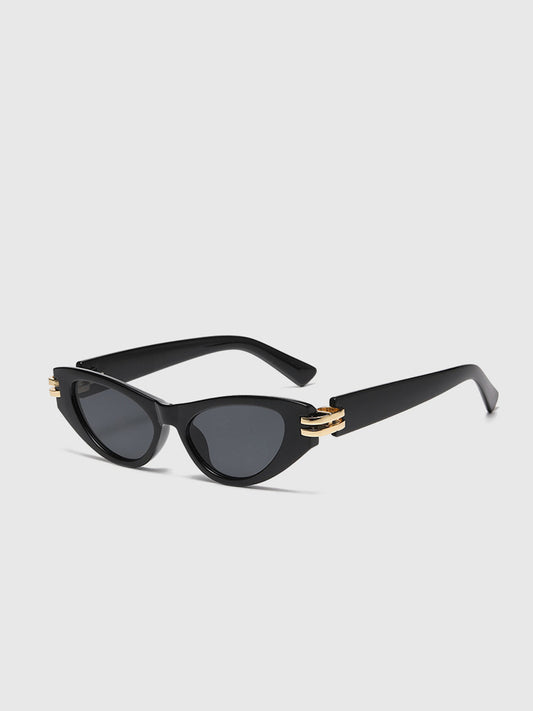 Cat-Eye-Sonnenbrille mit schwarzem Rahmen
