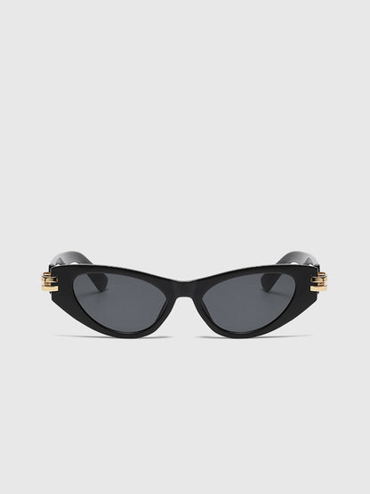 Cat-Eye-Sonnenbrille mit schwarzem Rahmen