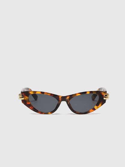 Cat-Eye-Sonnenbrille mit schwarzem Rahmen
