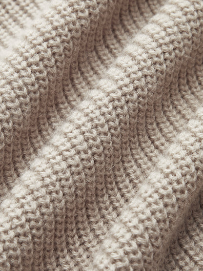 Cardigan aus Wollmix mit Bindekragen und Kontrastbesatz