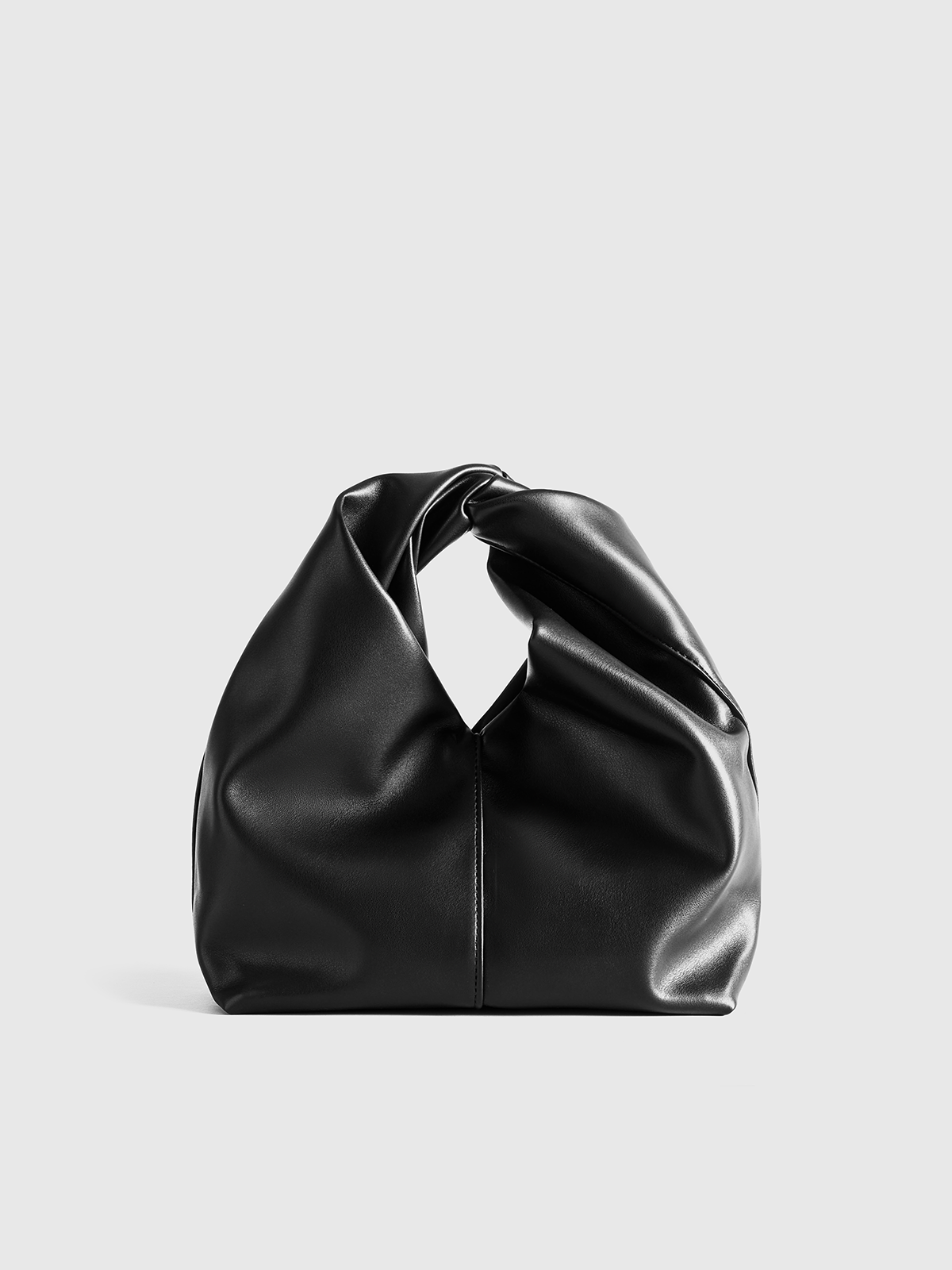 Handtasche aus PU-Leder mit gedrehtem Tragegriff