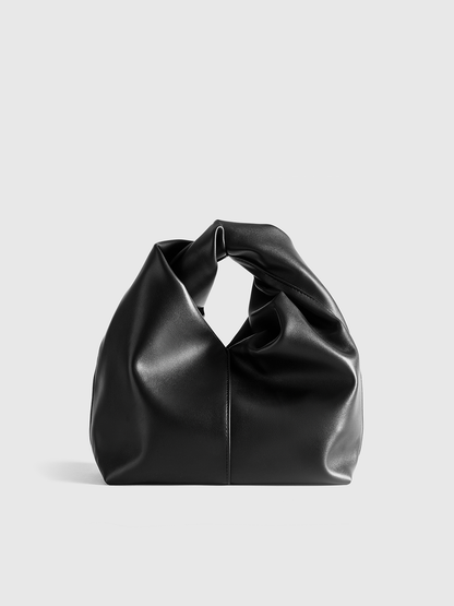 Handtasche aus PU-Leder mit gedrehtem Tragegriff