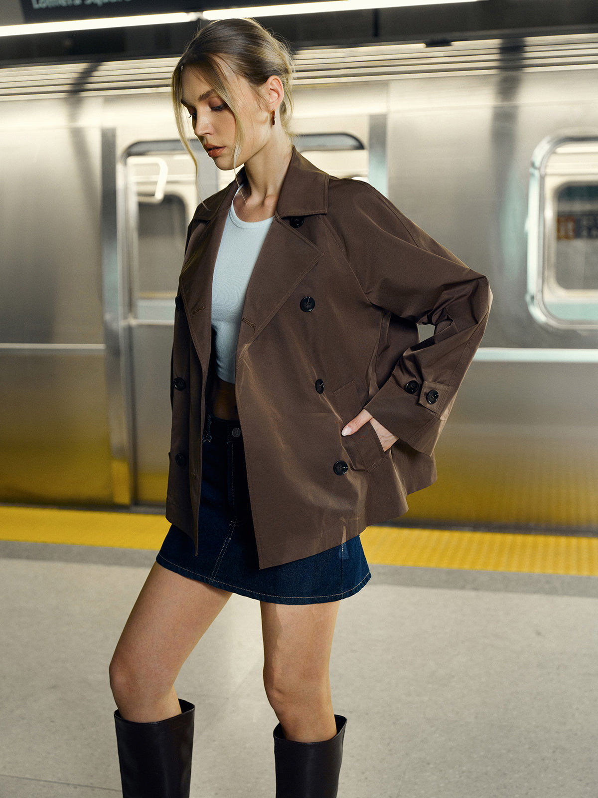 Zweireihiger Trenchcoat