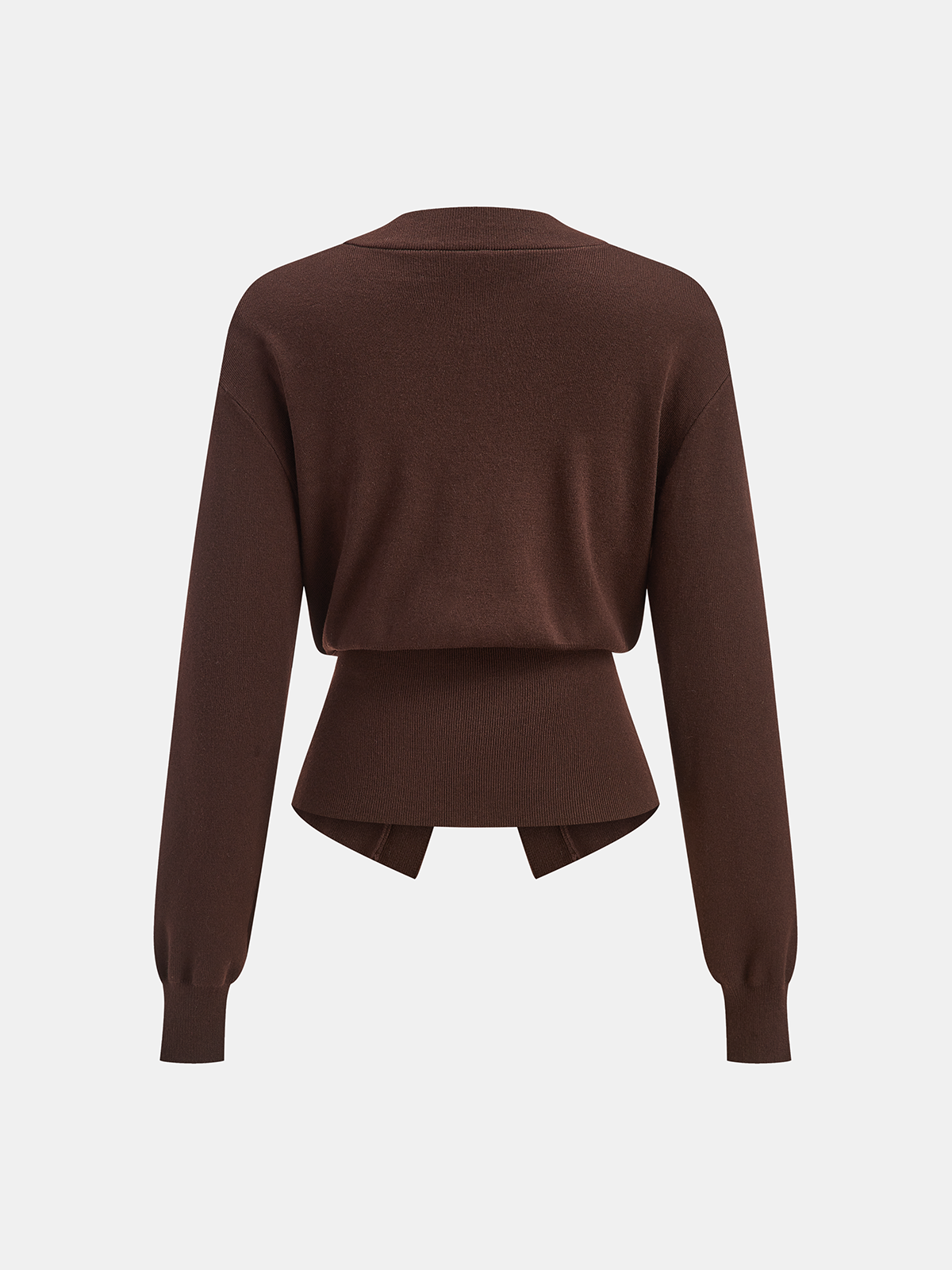 Wollpullover mit V-Ausschnitt und Metalldetail