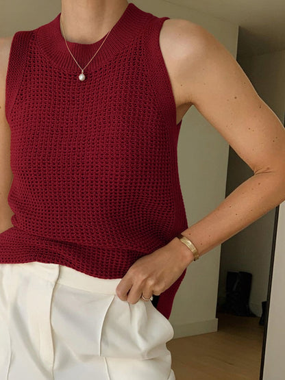 Strick-Tanktop mit Aushöhlung