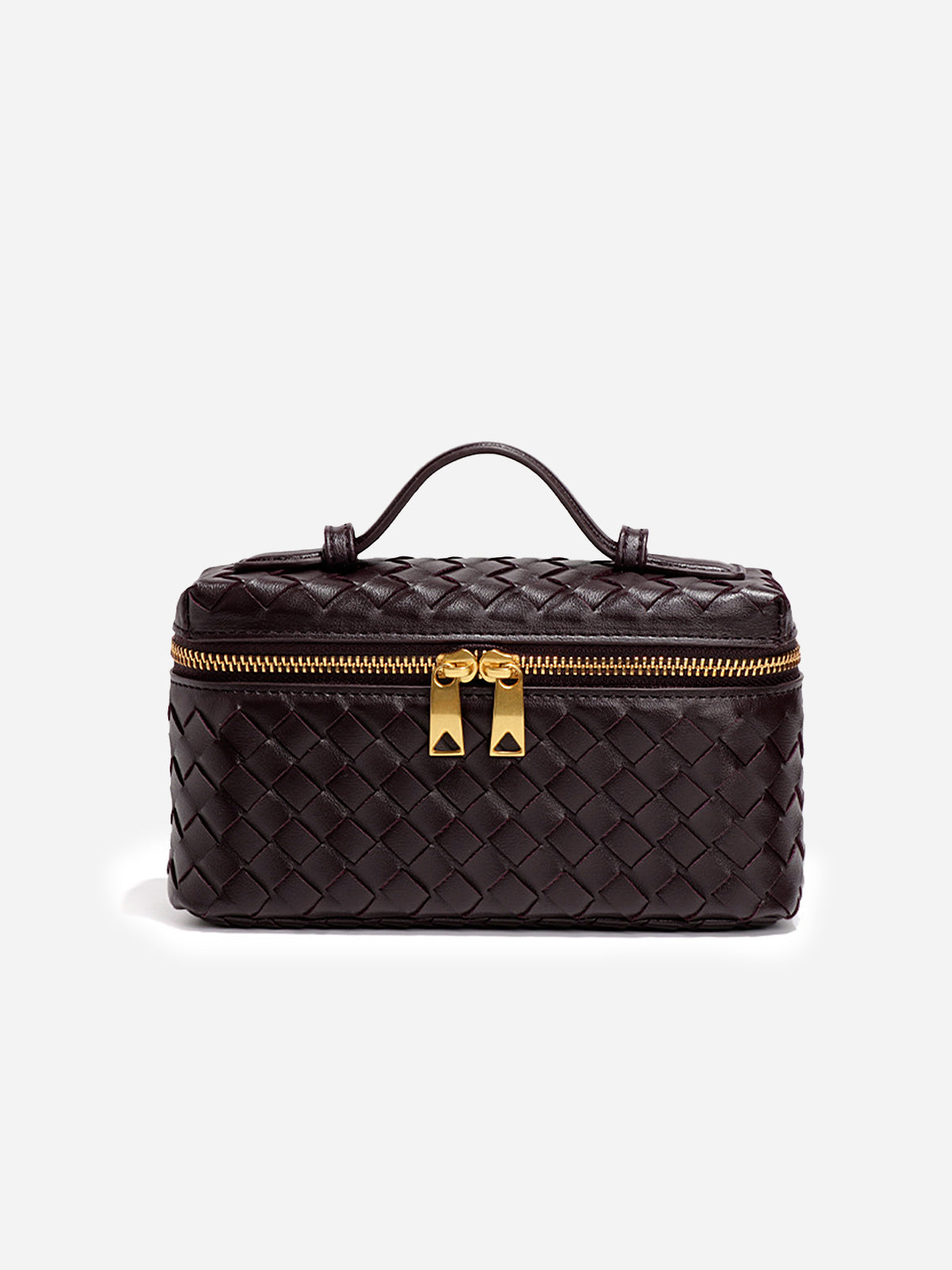 Box-Bag aus geflochtenem PU-Leder