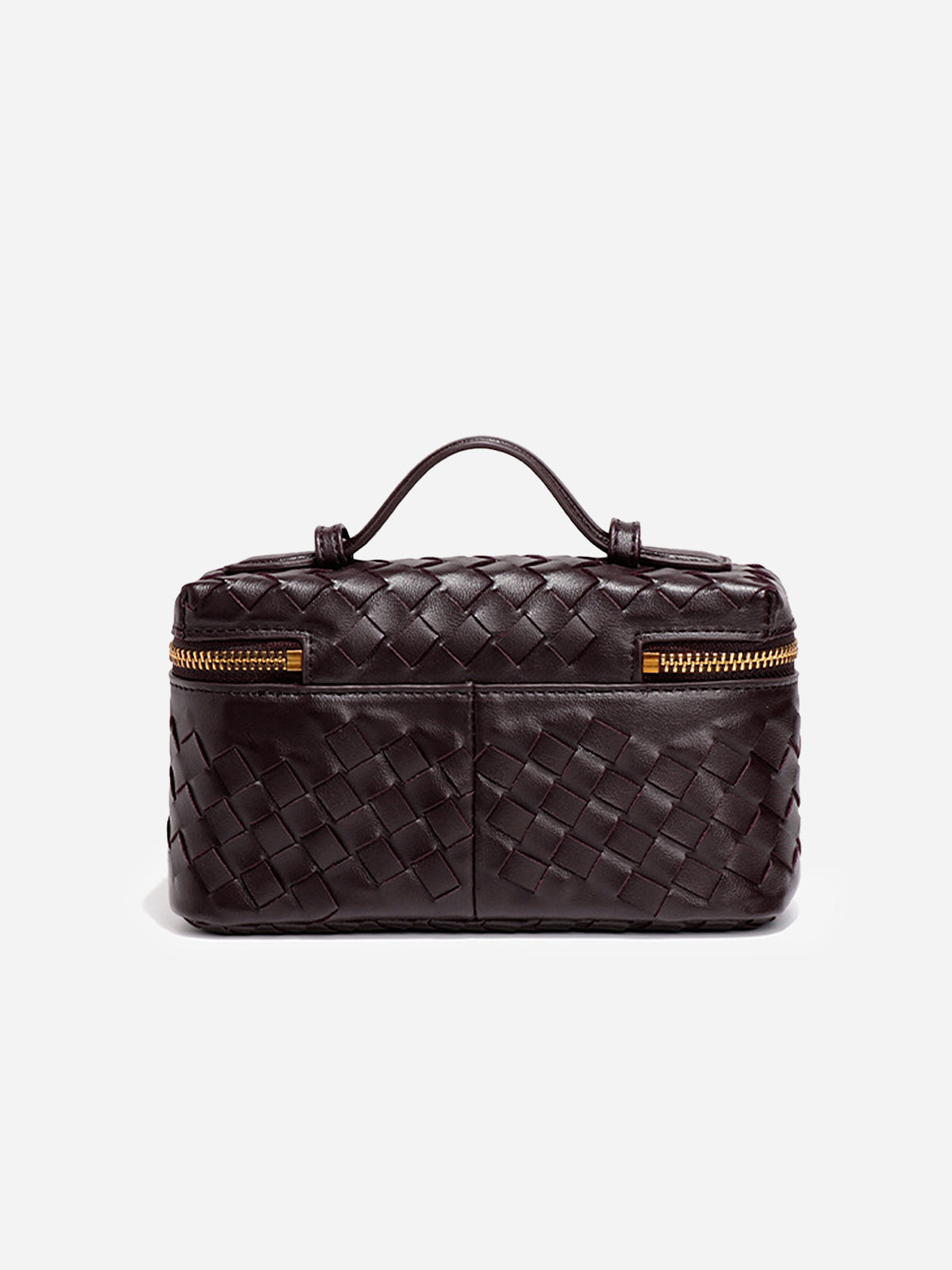 Box-Bag aus geflochtenem PU-Leder