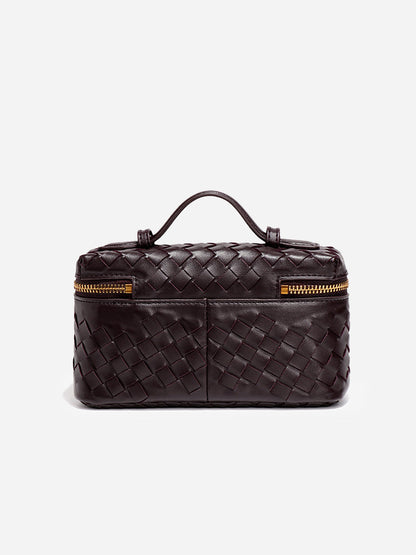 Box-Bag aus geflochtenem PU-Leder
