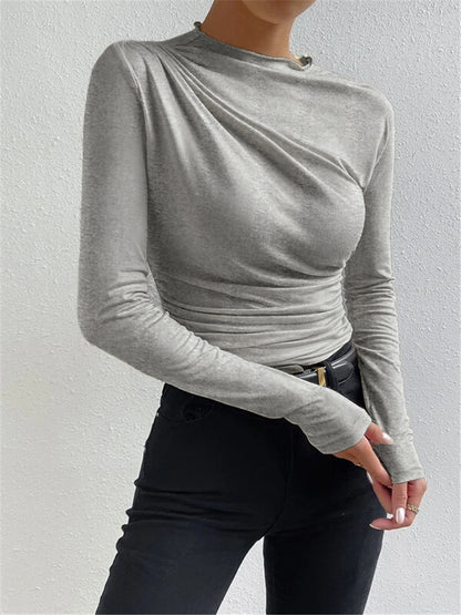 Gerüschtes Langarmshirt
