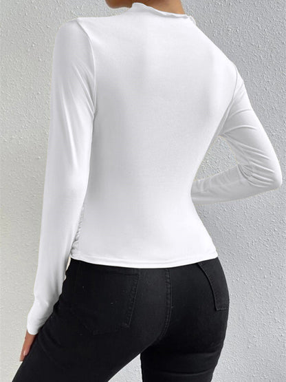 Gerüschtes Langarmshirt