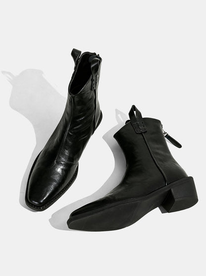 Western-Stiefeletten aus PU-Leder