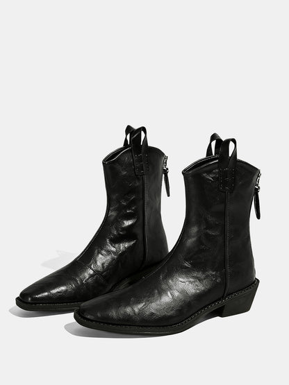 Western-Stiefeletten aus PU-Leder