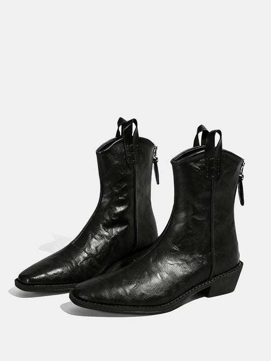 Western-Stiefeletten aus PU-Leder