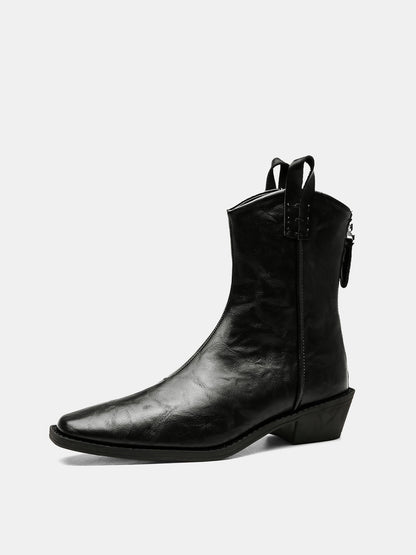 Western-Stiefeletten aus PU-Leder