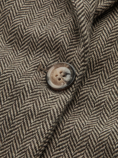 Großer 3D-Blumen-Tweed-Blazer mit einem Knopf