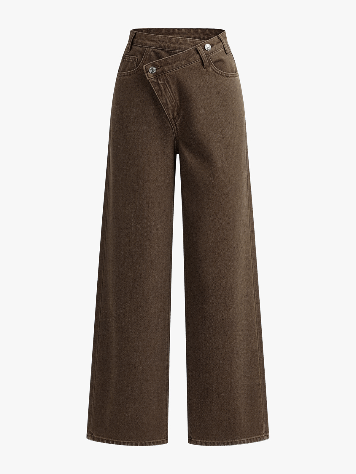 Asymmetrische High-Waist Wide-Leg Jeans