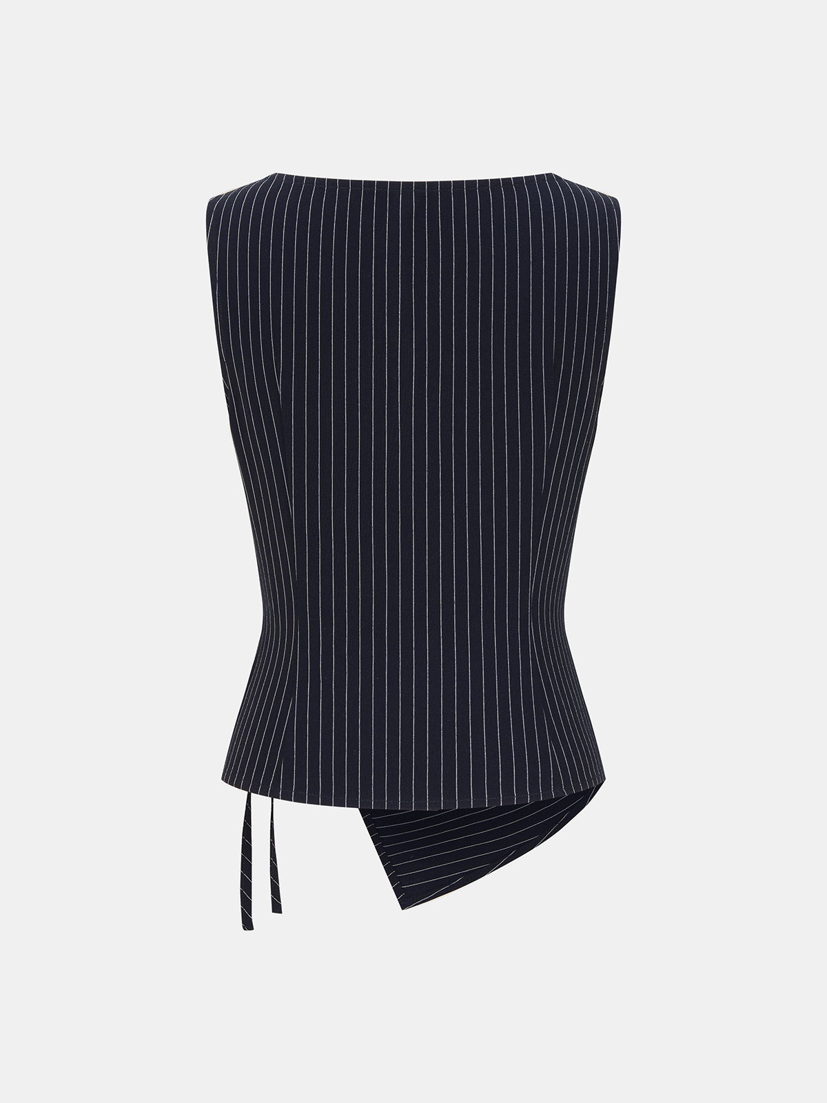 Nadelstreifen Wickel-Oberteil & Hose mit weitem Bein Set
