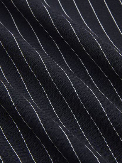 Nadelstreifen Wickel-Oberteil & Hose mit weitem Bein Set