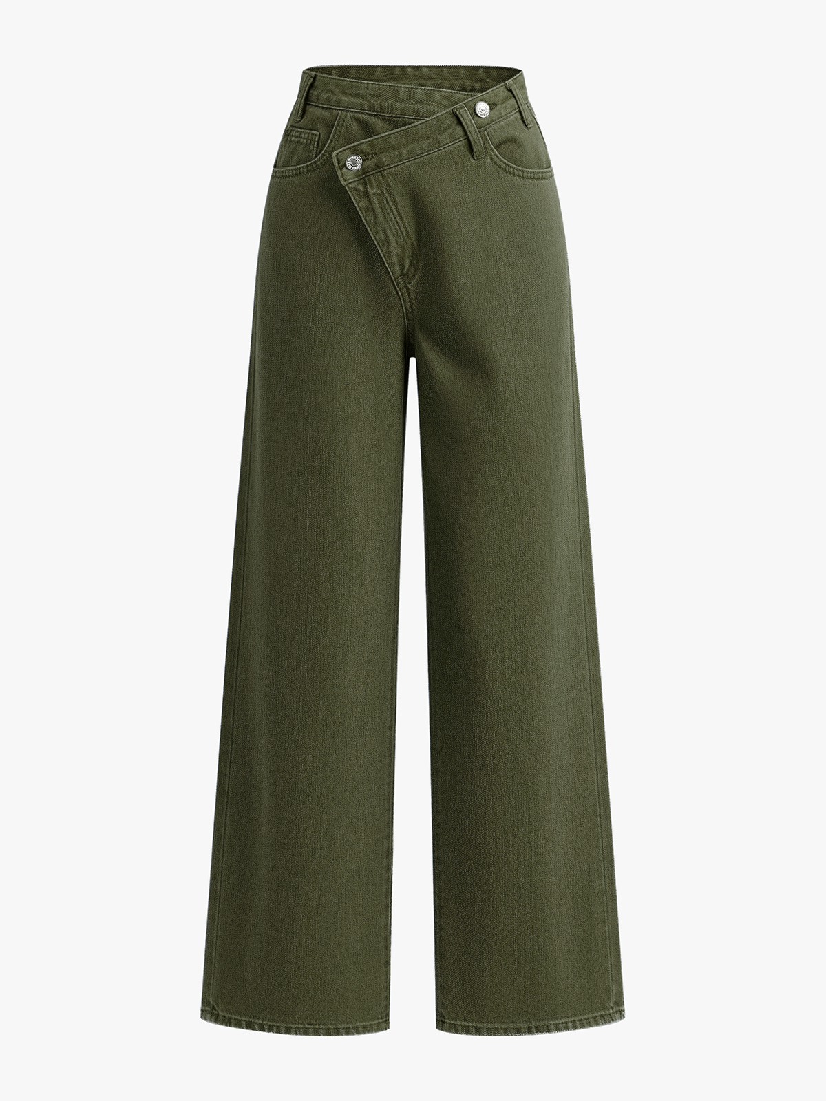 Asymmetrische High-Waist Wide-Leg Jeans