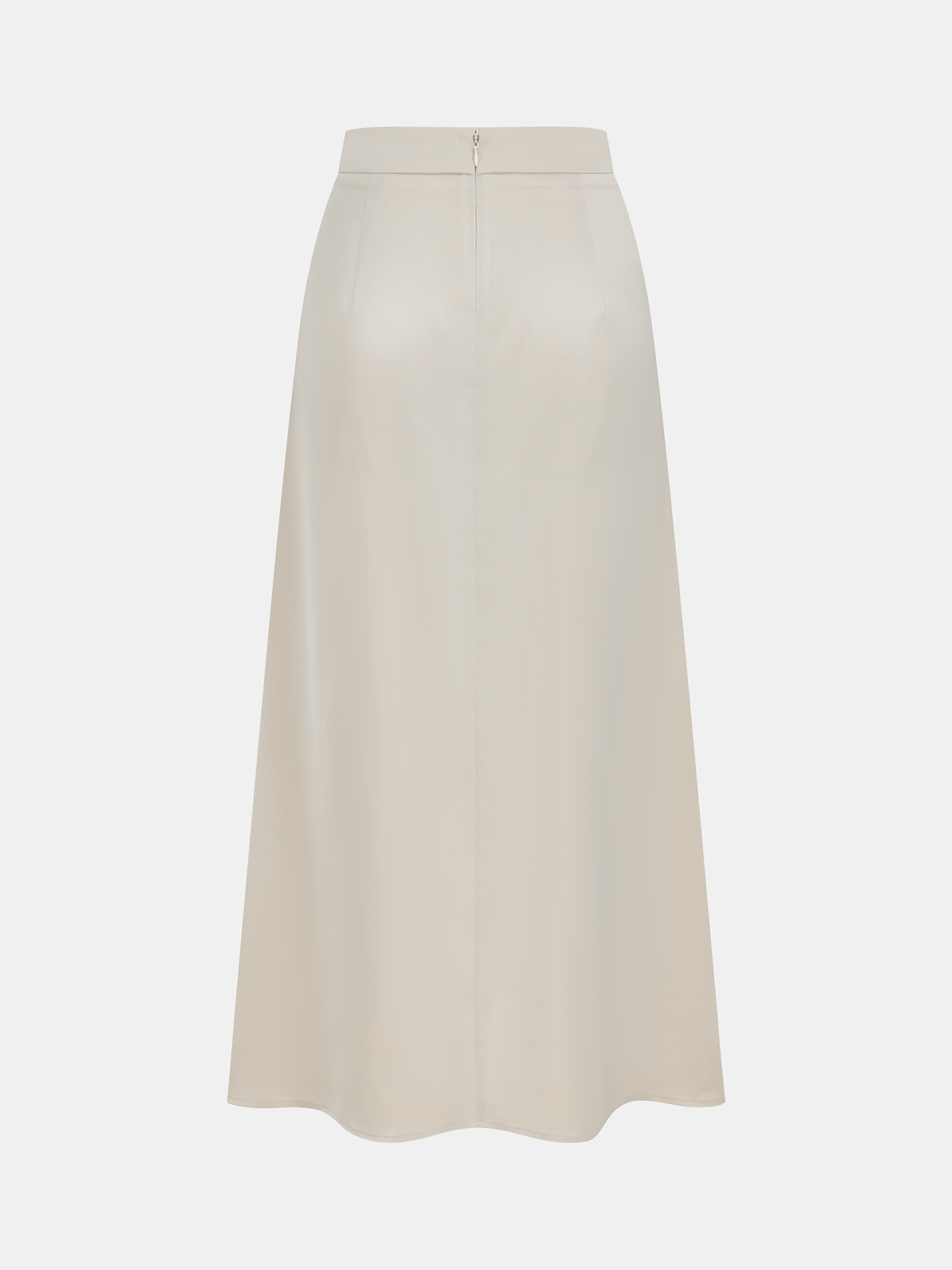 Satin-Set aus asymmetrischem, gerafftem Top und Midirock