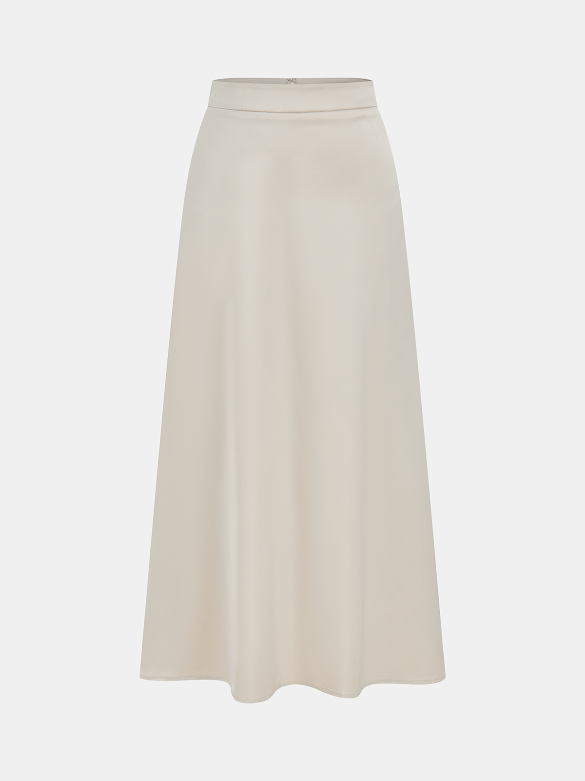 Satin-Set aus asymmetrischem, gerafftem Top und Midirock