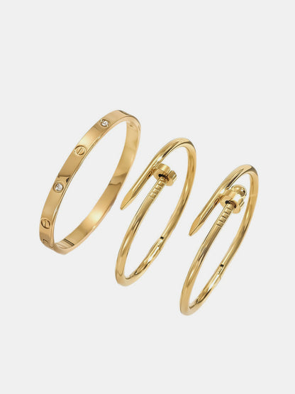 3 Stk. Schrauben- und Nagelarmband