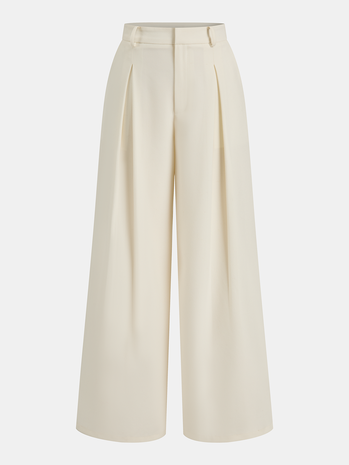 Ärmelloses Oberteil mit Gürtel und plissierte Hose Set